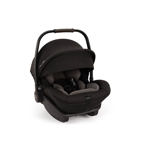 Nuna Arra™ Next Infant Car Seat in Caviar color with adjustable recline positions.