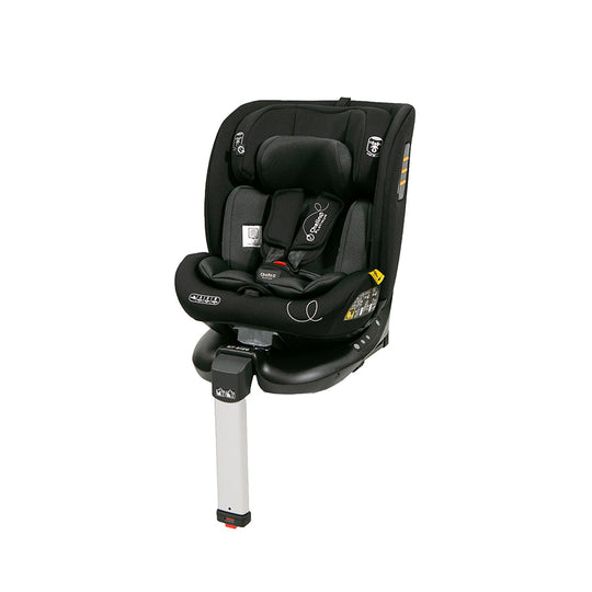 Atlantis II i-Size Stages Car Seat in black with four-stage rotation and enhanced child safety restraint system