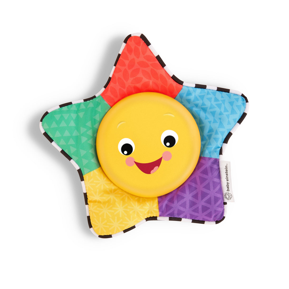 Baby Einstein Star Bright Symphony colorful plush star with smiling face and musical features for babies.