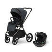 Bella III Graphite stroller and Tulip i-Size car seat travel system in elegant design.