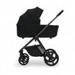 Bella III Black Stroller with Carry Cot, 2-in-1 Travel System, sleek design, premium textures.