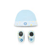Converse CHN Infant Hat & Booties in True Sky color with iconic Chuck Taylor All Star logo.