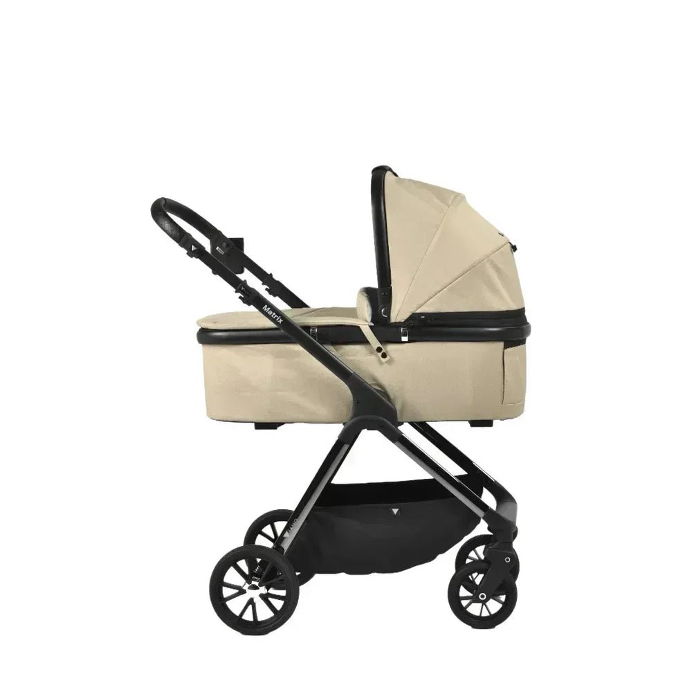 Viano Matrix 3 in 1 Travel System in sand color, versatile stroller for modern families.