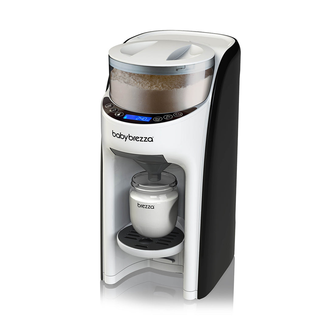 Automatic Baby Brezza Formula Pro Advanced machine for mixing and dispensing baby formula.