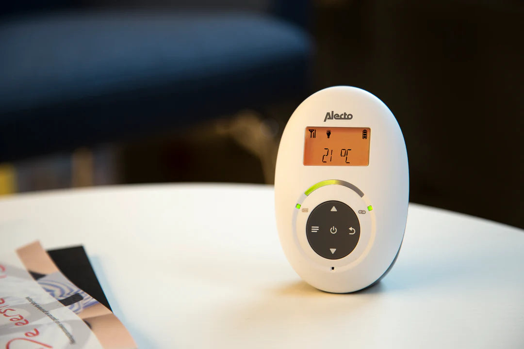 Alecto DBX-125 - Full Eco DECT baby monitor, white/anthracite - ChelinoBaby Online