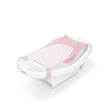 Pink ING Comfy Clean tub with soft fabric sling for infants to toddlers.