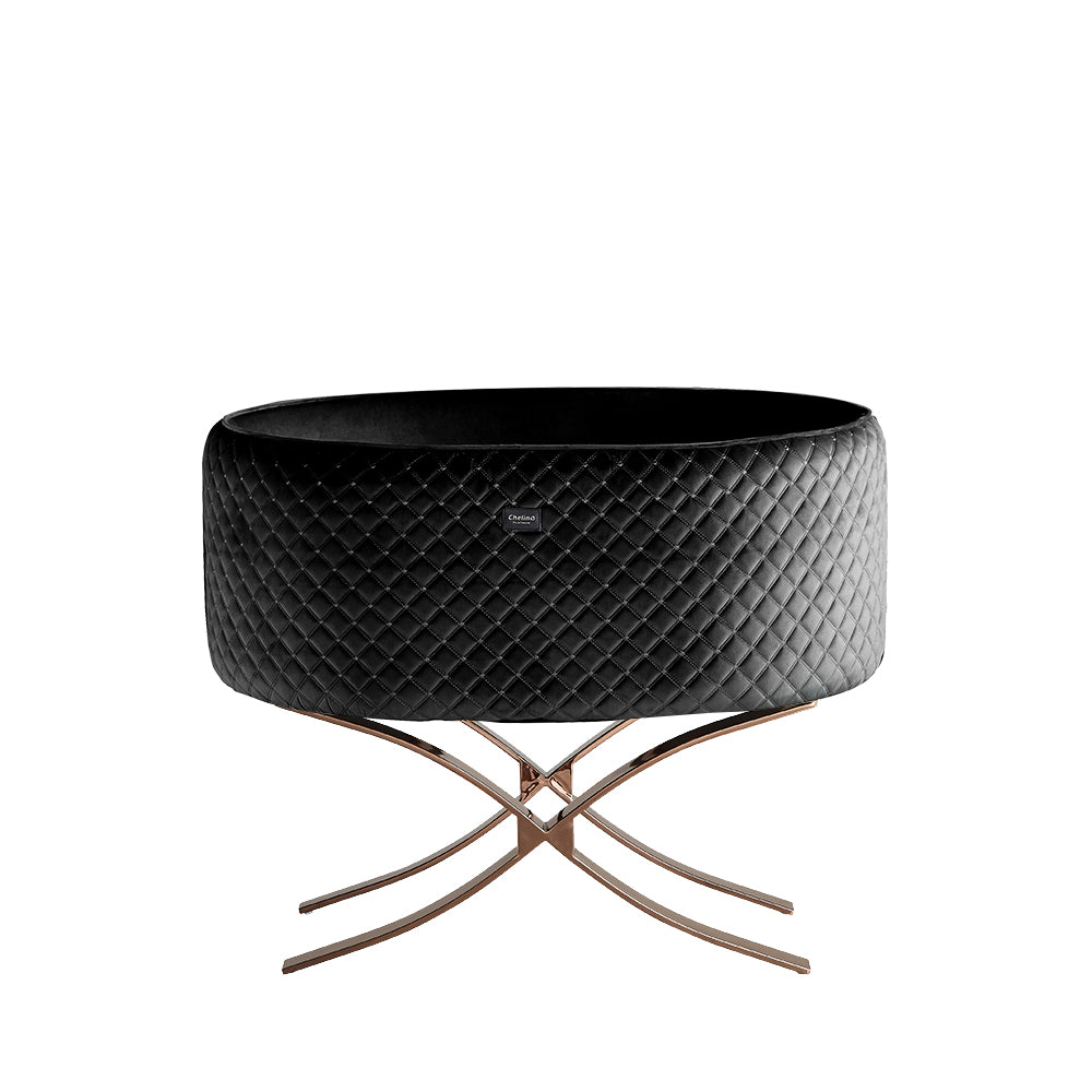 Khloe Cot Black & Rosegold - ChelinoBaby Online