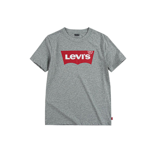 Levis LVB Graphic Tee in Grey Heather with Batwing logo.