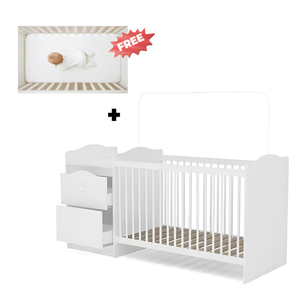 Trinity in Convertible Baby Cot Stylish Functional Baby Bed