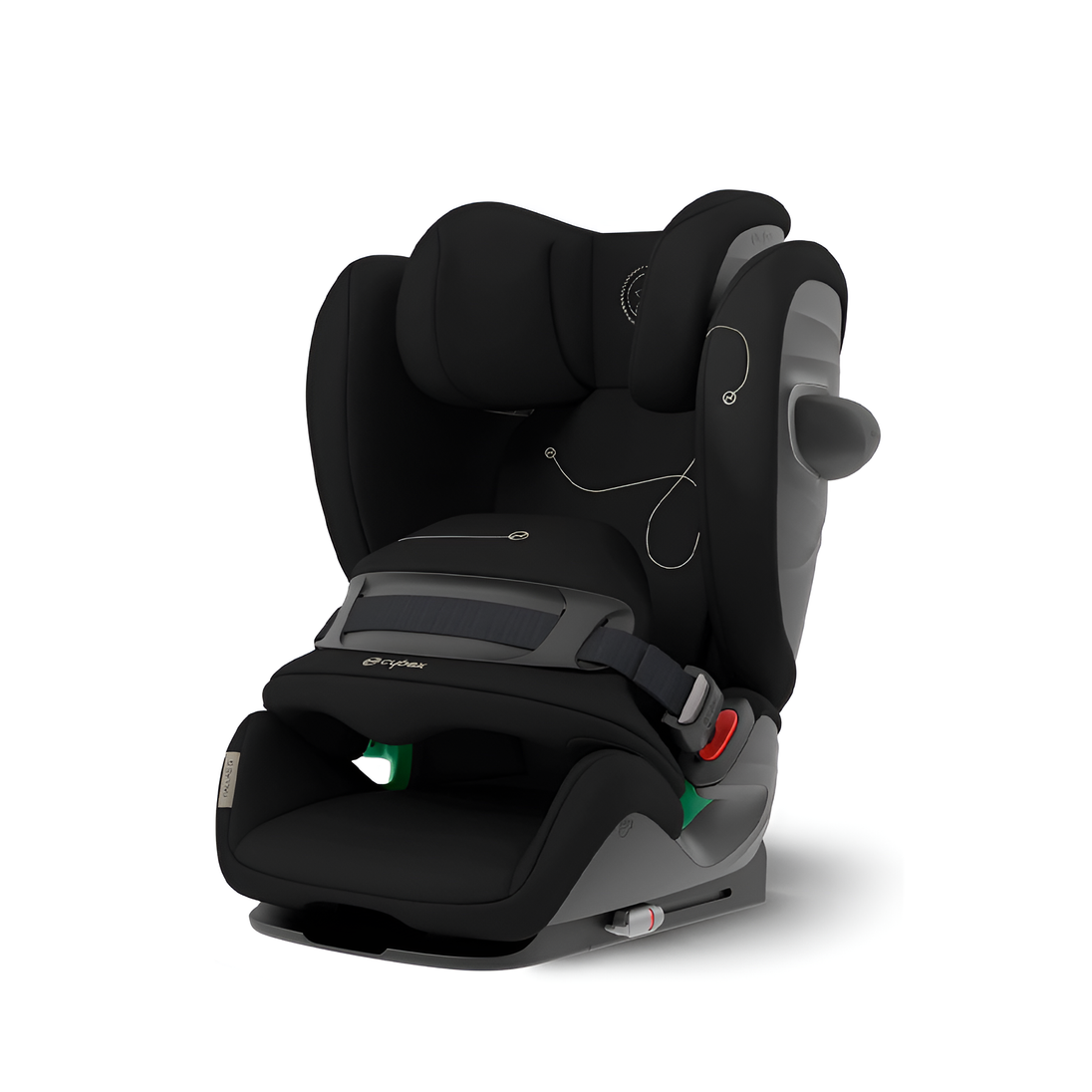 Pallas G i-Size forward-facing car seat with impact shield and air ventilation.