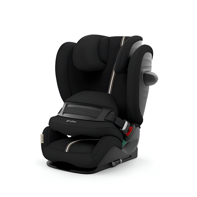 Pallas G i-Size Plus car seat in Moon Black with advanced impact shield and air ventilation.