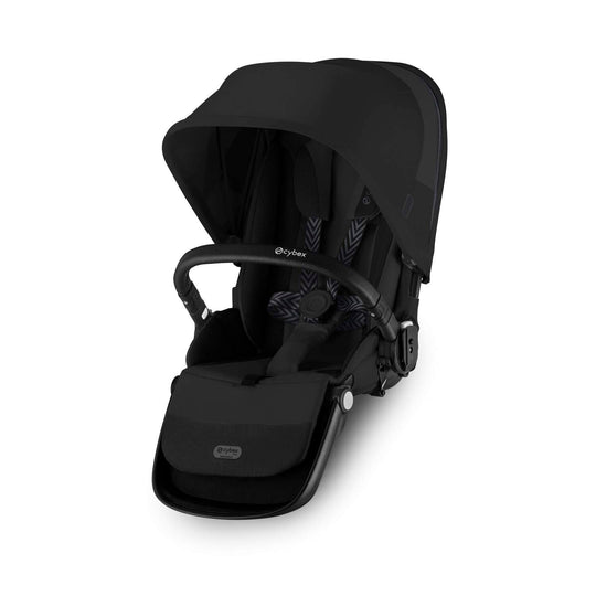 Gazelle S2 Seat Unit in Moon Black attached to stroller frame.