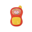 Brightly colored baby teether rattle toy with sensory features for newborns.