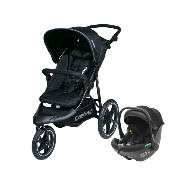 Urban Rider II Stroller with large inflatable wheels and sturdy frame for off-road use.