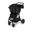 Switchable Wagon Travel System black stroller and car seat combo for infants and toddlers