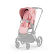 PRIAM Lux Seat Pack Gen 4 Simply Flowers in pale blush pink stroller seat with floral details