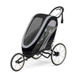 Cybex Zeno multisport running stroller and cabinet combo with cycling kit.