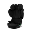 Solution T i-Fix high-back booster car seat in black with reclining headrest and side-impact protection.