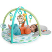 Baby on Hug n Cuddle Elephant Activity gym with attached toys.