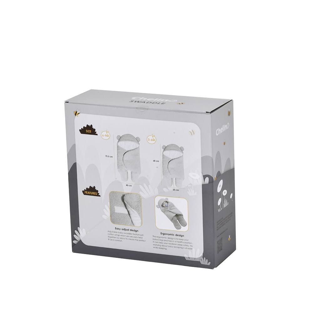 Baby Swaddle Sleeping Bag Grey - 6 - 9 Months - ChelinoBaby Online