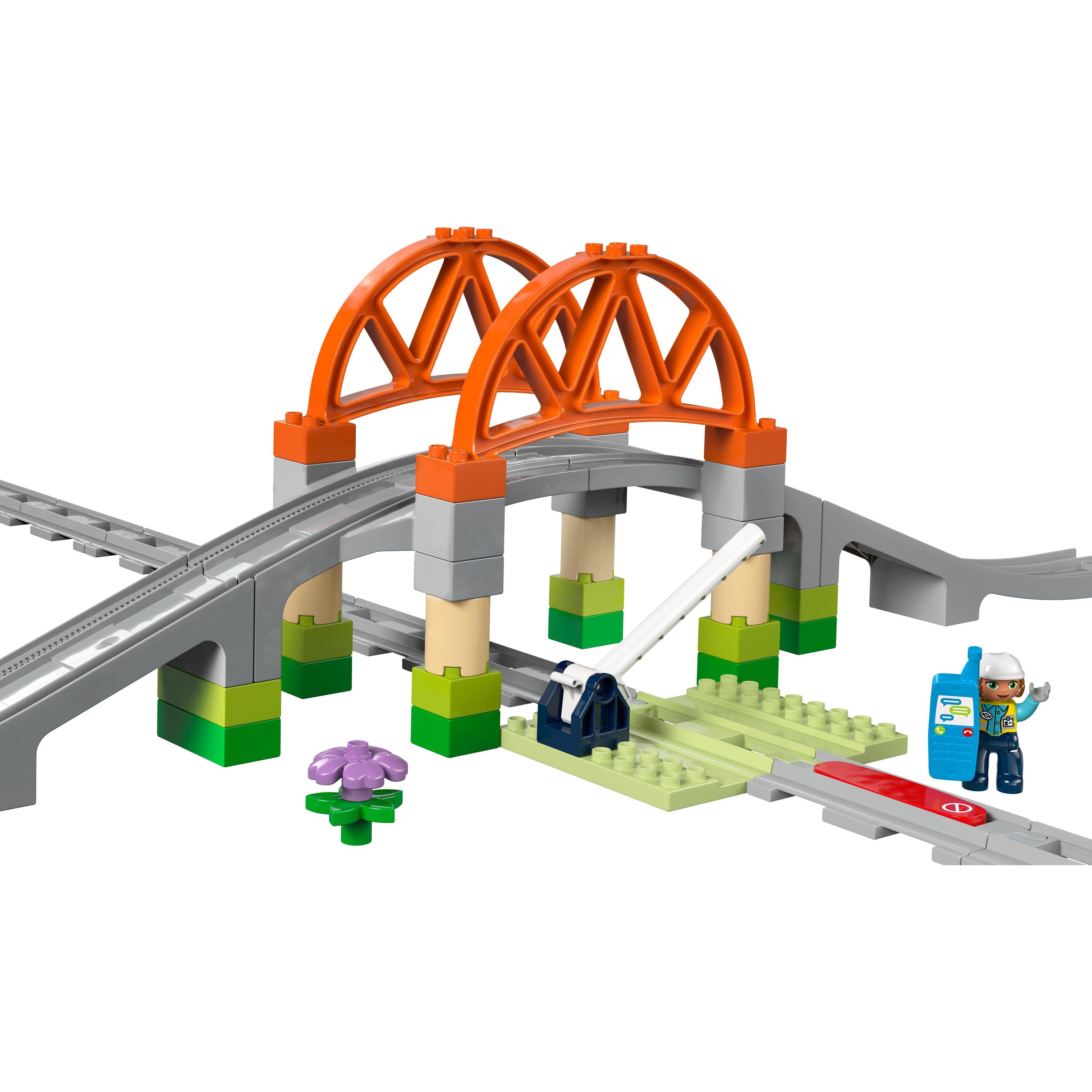 LEGO Duplo Train Bridge - Tracks Expansion Set 10426 for Toddlers