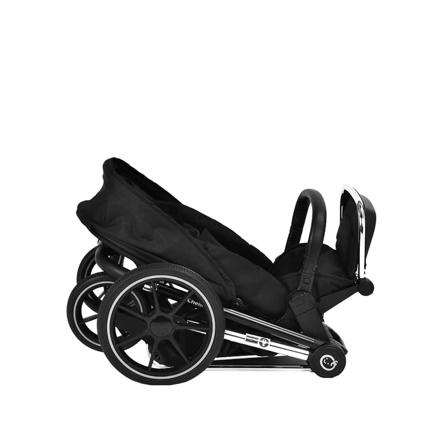 Maverick Chrome & Black Stroller - ChelinoBaby Online