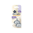 Tommee Tippee Closer to Nature 2-pack slow flow silicone teats for babies 0 months+, anti-colic valve, BPA free