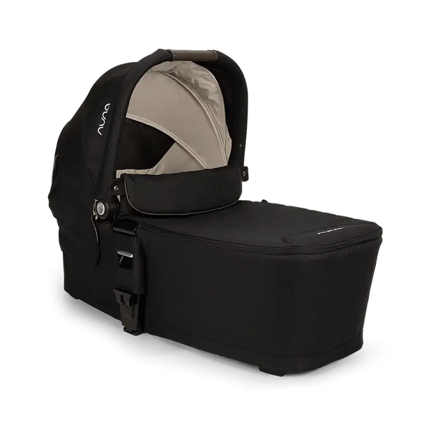 NUNA MIXX™ NEXT CARRY COTS attached to MIXX next pushchair with UPF 50+ canopy and rain cover for newborns up to 9 kg