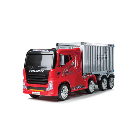Truck with Container Ride on Car for kids aged 3-8, available at ChelinoBaby stores.