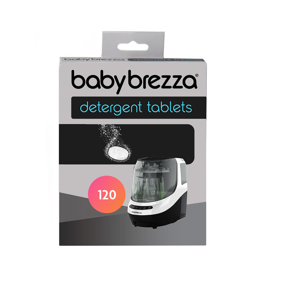 Baby Brezza Solid Detergent Tablets pack for safe cleaning of baby bottles and accessories