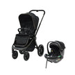 Bella Black Chrome 2 in 1 Travel System with sleek modern design and black chrome finish.