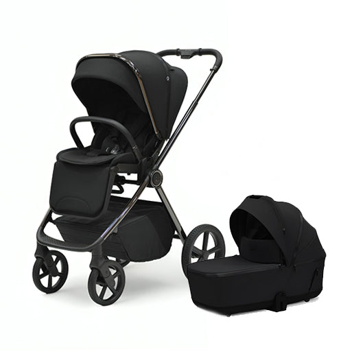 Bella III Black Stroller & Carry Cot 2-in-1 travel system with sleek design and functionality.