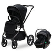 Bella III Black Stroller with Tulip Lux i-Size car seat travel system in graphite finish