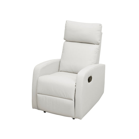 White CDEN Cisco Multifunctional Nursery Chair with PVC fabric and adjustable reclining design