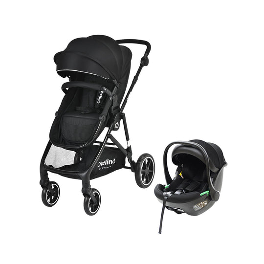 Coyote II Travel System stroller and car seat for infants and toddlers, ergonomic and stylish.