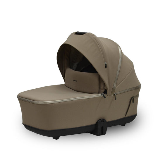 Bella III Mocca carry cot for newborns up to 6 months in a sophisticated mocha color
