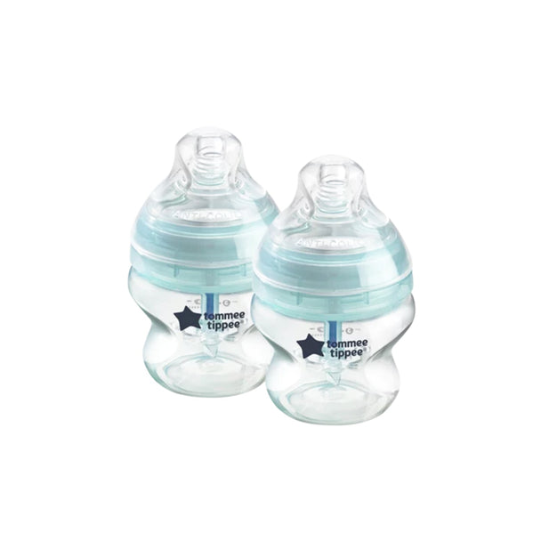 Set of two Tommee Tippee Closer to Nature advanced anti-colic baby bottles 0 months+