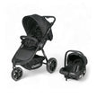 Three-wheeler crossover travel system with car seat.
