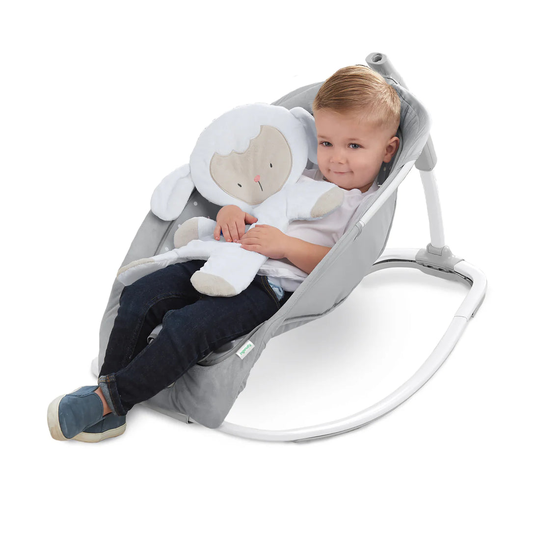Ingenuity Infant to Toddler Rocker and Baby Bouncer Seat Cuddle Lamb