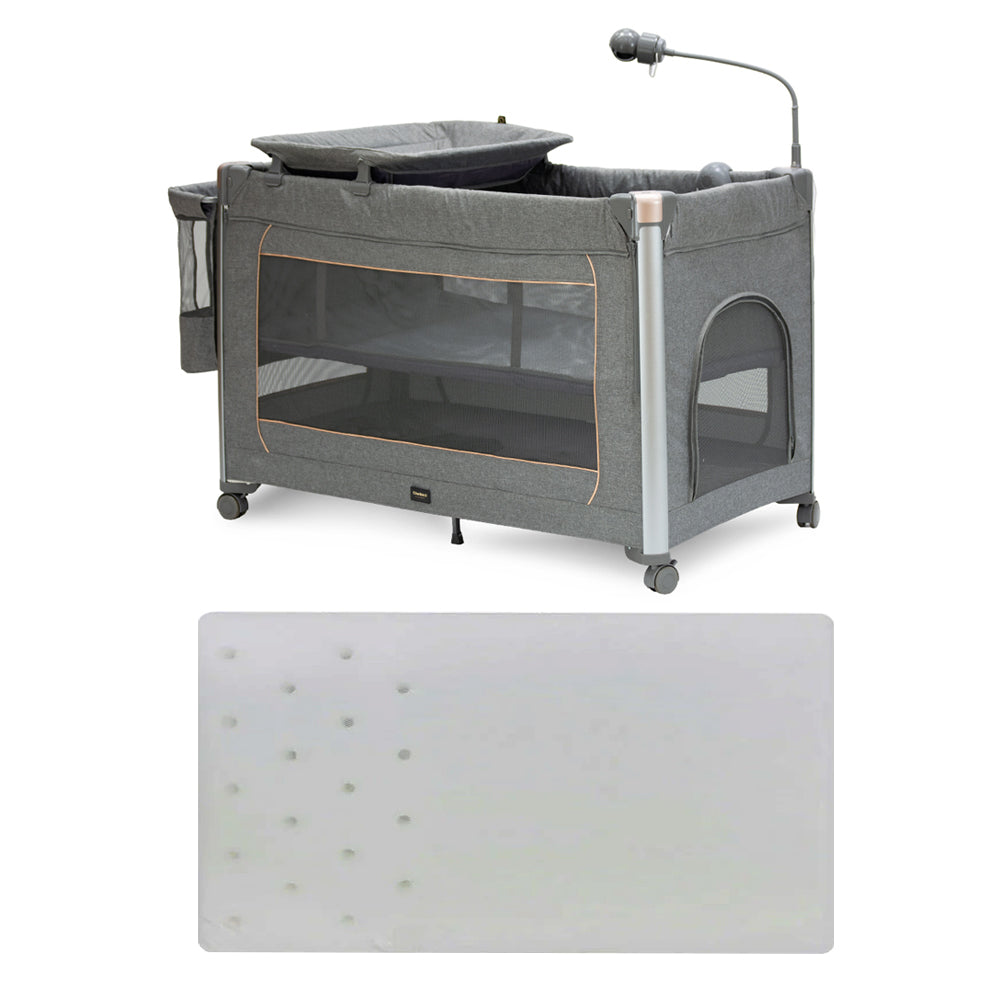 Camp Cot Cuddle Me Luxe 2 in 1 with Baby Monitor