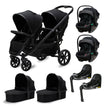 Deuce Twin 8 in 1 travel system with Tulip Lux i-Size car seat and stroller for twins