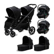 Deuce Twin 6 IN 1 travel system with Tulip Lux i-Size car seats and carry cots for twins