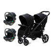 Deuce Twin Travel System double stroller with Tulip i-Size car seats for infants and toddlers