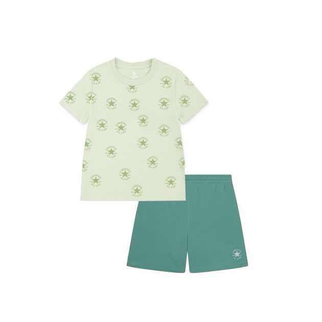 Converse Sustainable Core 2-Piece Set for kids with nature-inspired graphics, made from recycled materials.
