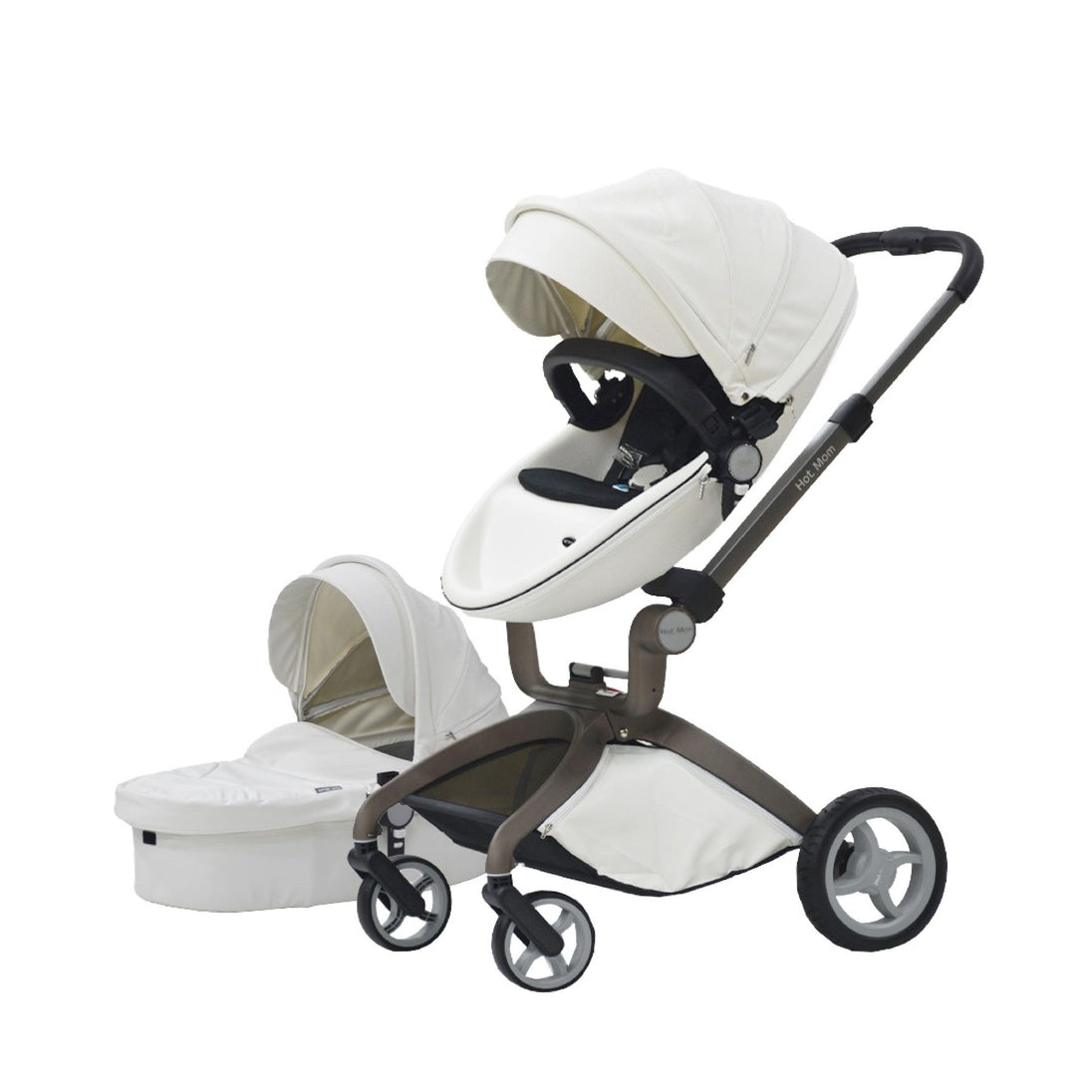 HotMom Stroller - Cocoon White - ChelinoBaby Online