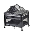 Chelino Tiffany Lux II Co-Sleeper Camp Cot with detachable carry cot, nappy changer, and dome mosquito net.