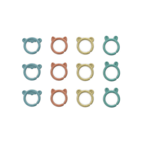 Plant-based toy links in animal shapes, ING Sheppy's Squad, 12 pieces.