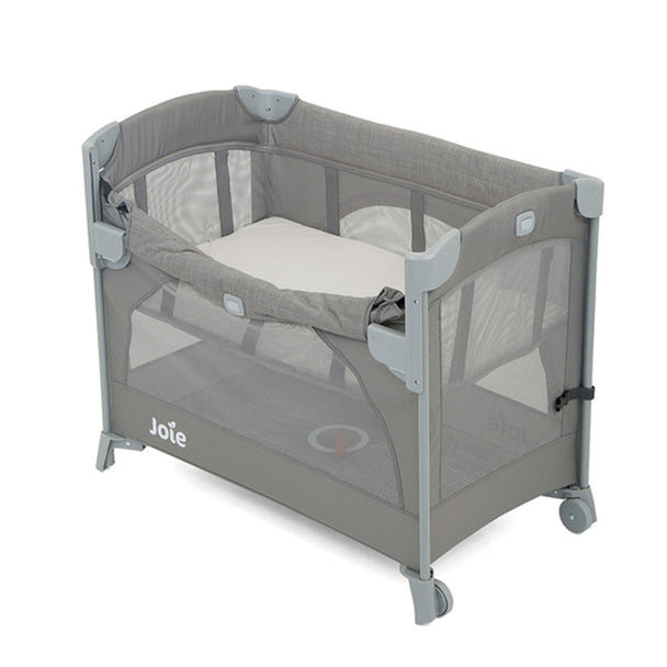 Joie Kubbie Sleep Bedside Crib and Travel Cot in Foggy Grey for newborns up to 15 kg, Nuna Paal Travel Cot alternative