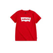 Levis LVB Graphic Tee in Super Red with Batwing logo on chest.