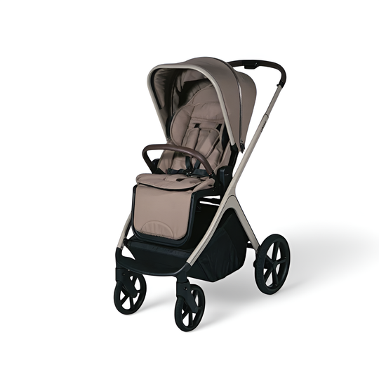 Lunar II Stroller in Mocca, elegant design, versatile baby stroller.